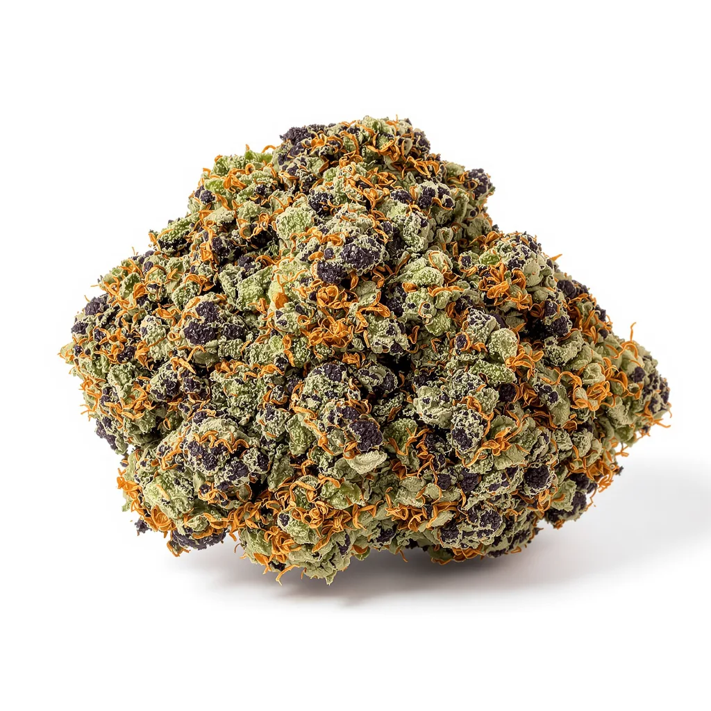 Special Kush #1 88% indica / 12% sativa flower with visible trichomes