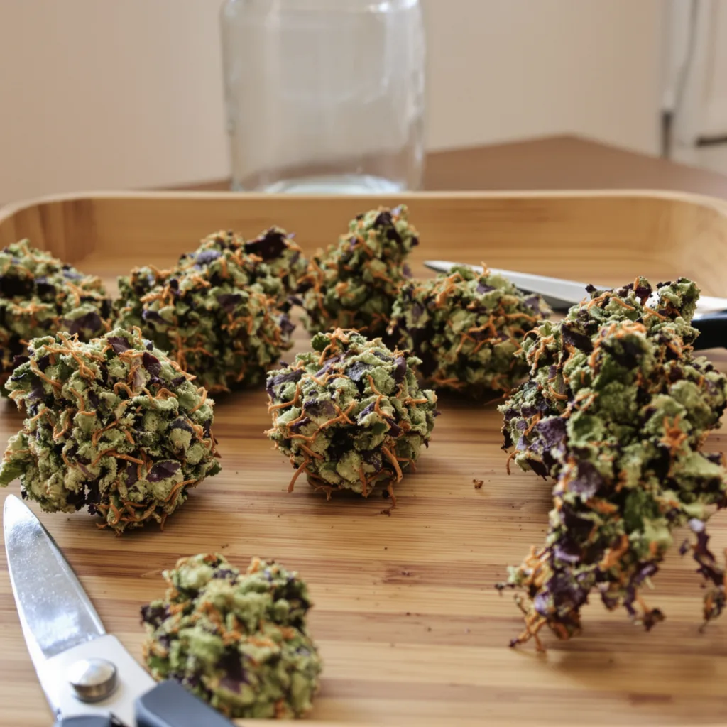 Special Reserve Black Lime 70% indica / 30% sativa flower with visible trichomes