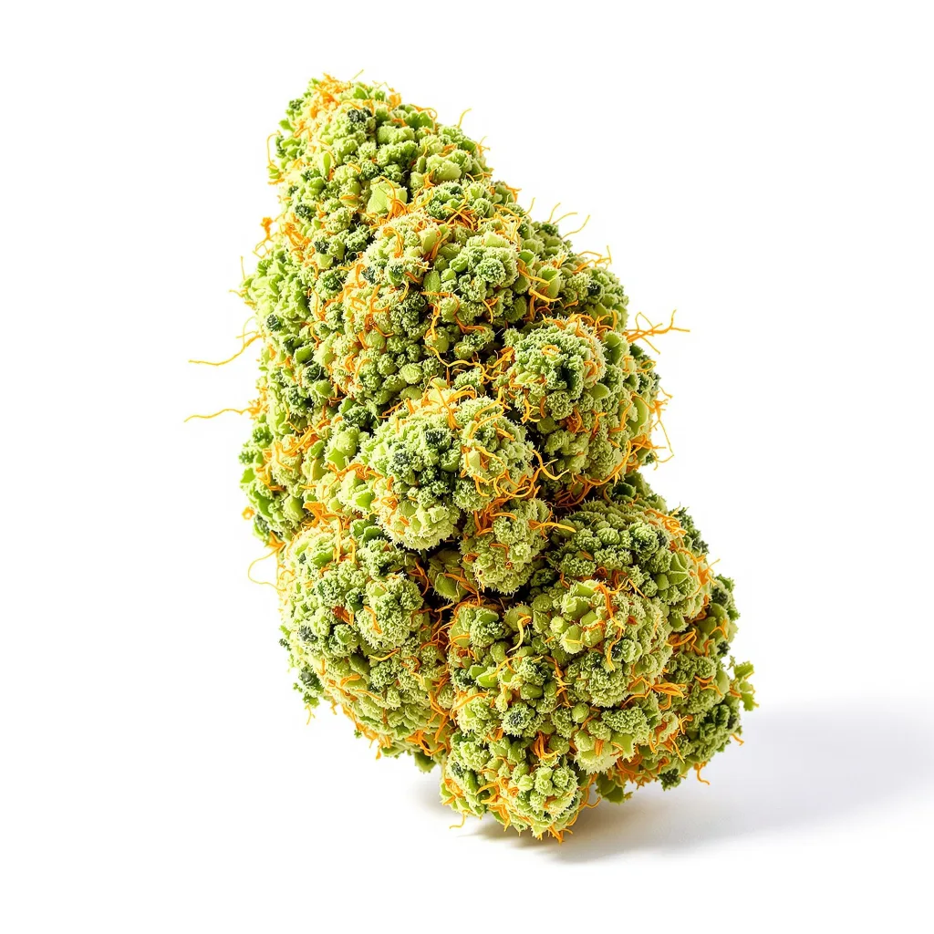 Stardawg 13% indica / 87% sativa flower with visible trichomes
