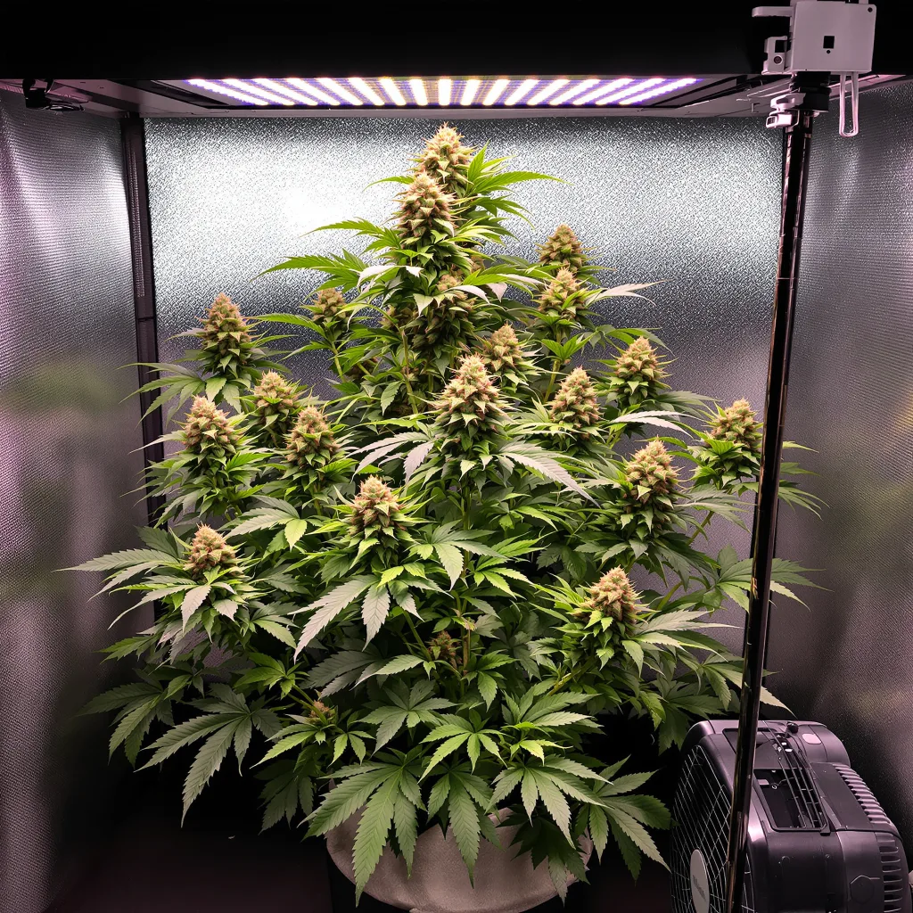 Stephen Hawking Kush CBD cannabis plant in flowering stage — 120-180 cm feminised