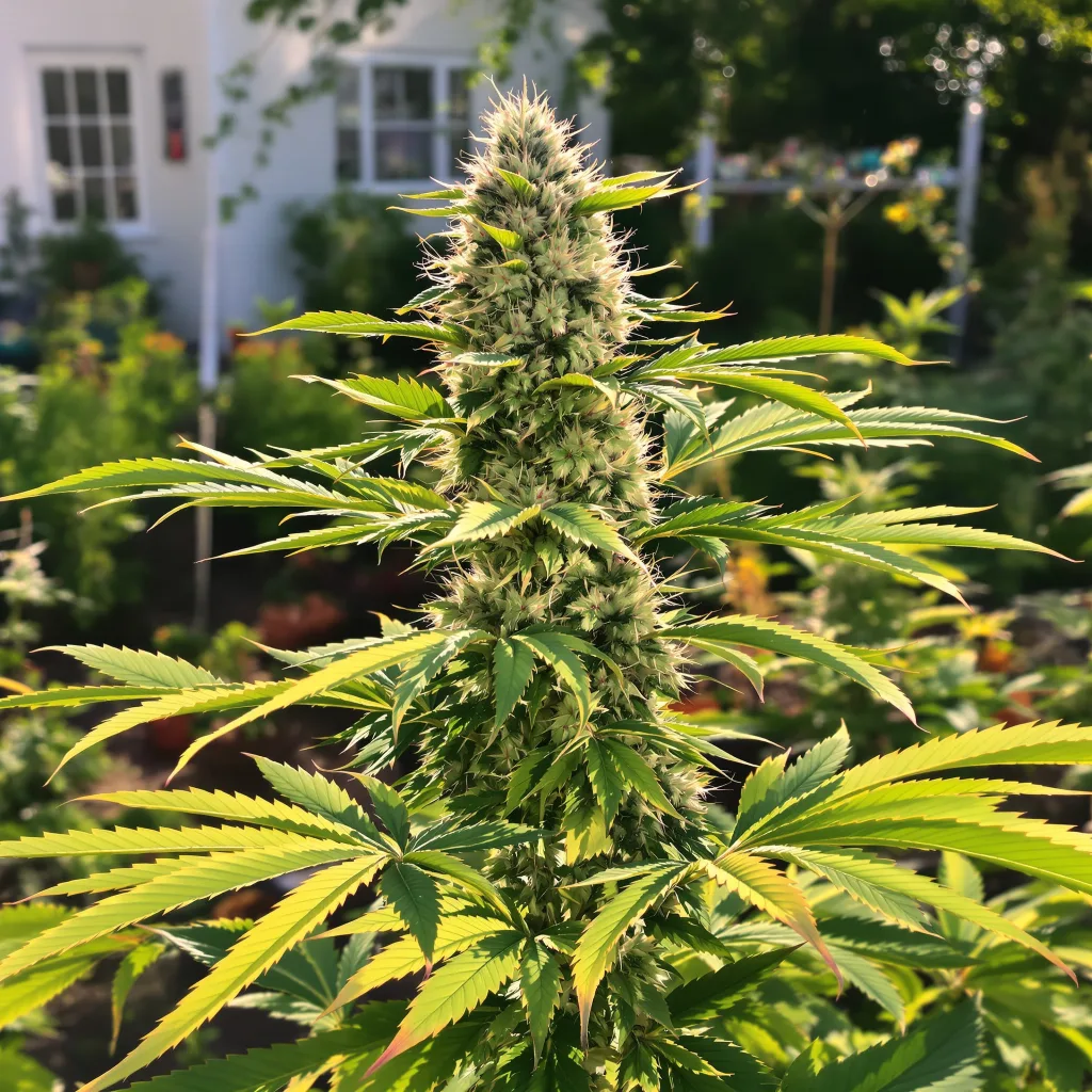 Stephen Hawking Kush CBD 49% indica / 51% sativa flower with visible trichomes