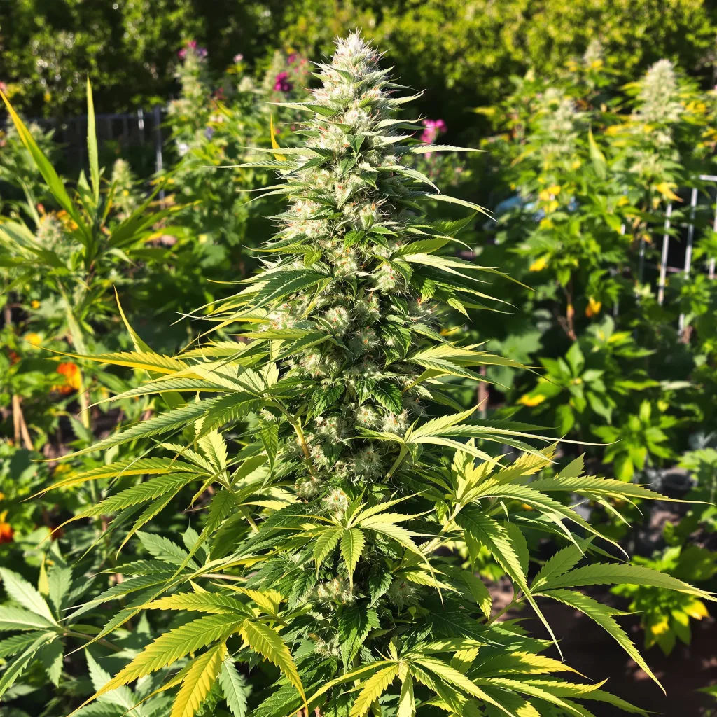 Strawberry Cheese 56% indica / 44% sativa flower with visible trichomes