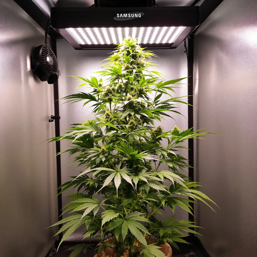 Strawberry cannabis plant in flowering stage — 120 cm feminised