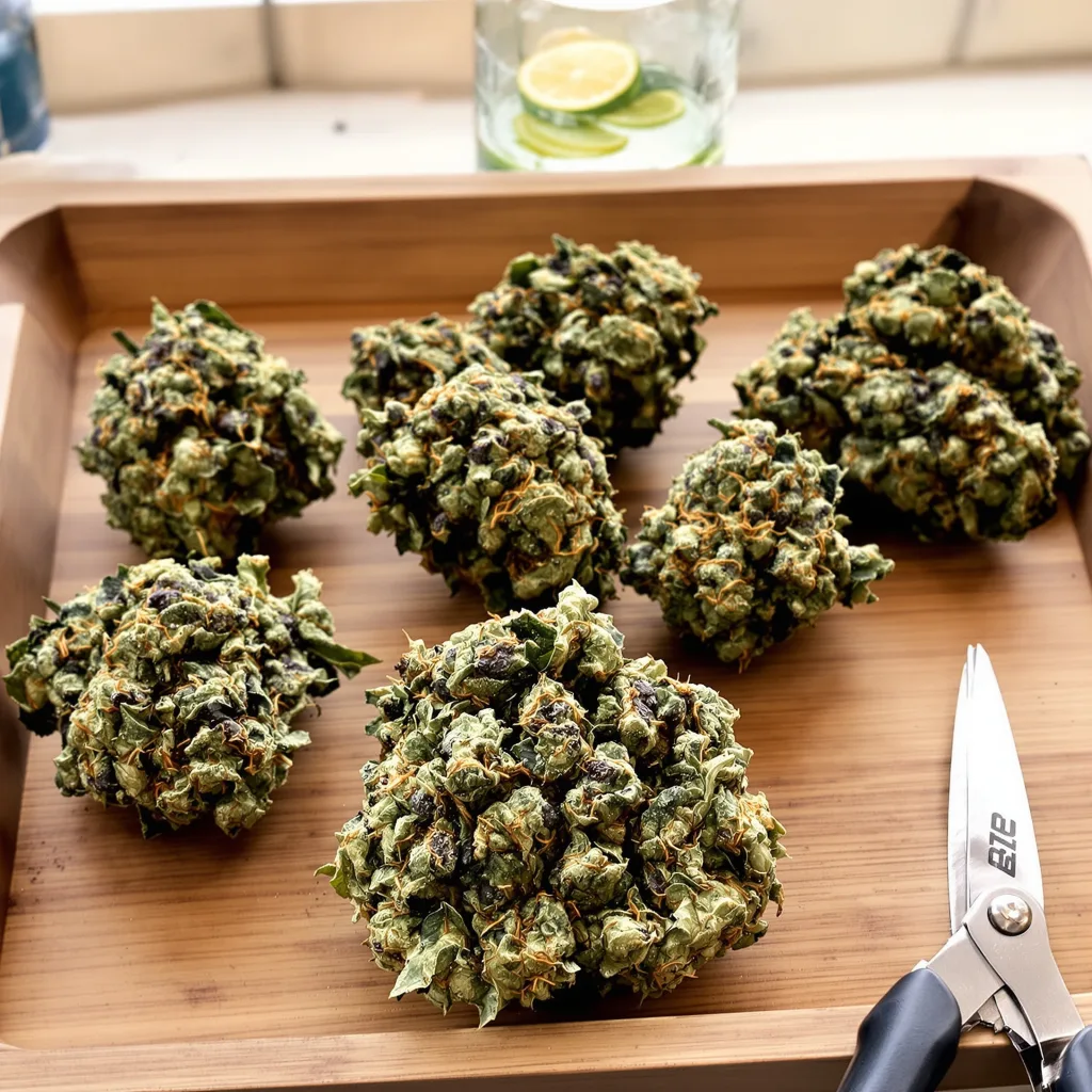 Sugar Black Rose 88% indica / 12% sativa flower with visible trichomes