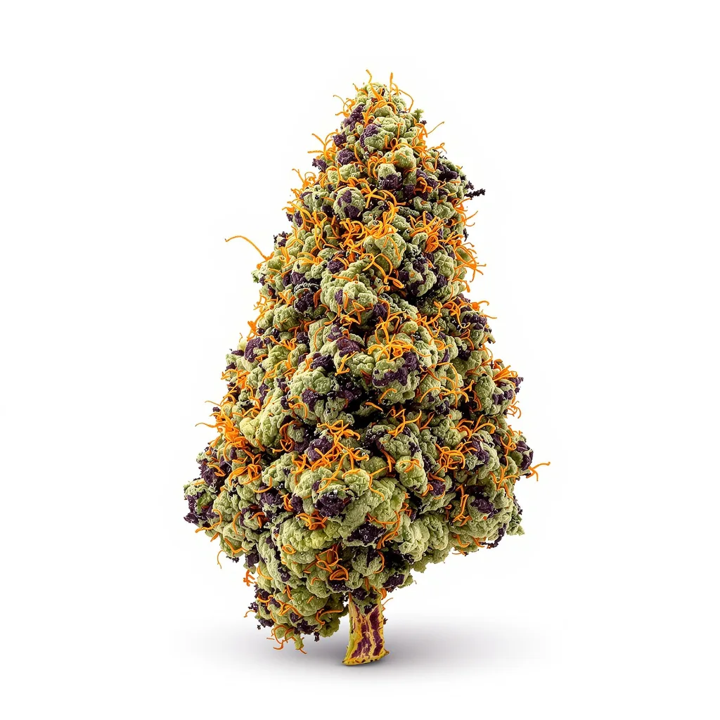 Sugar Shack 69% indica / 31% sativa flower with visible trichomes
