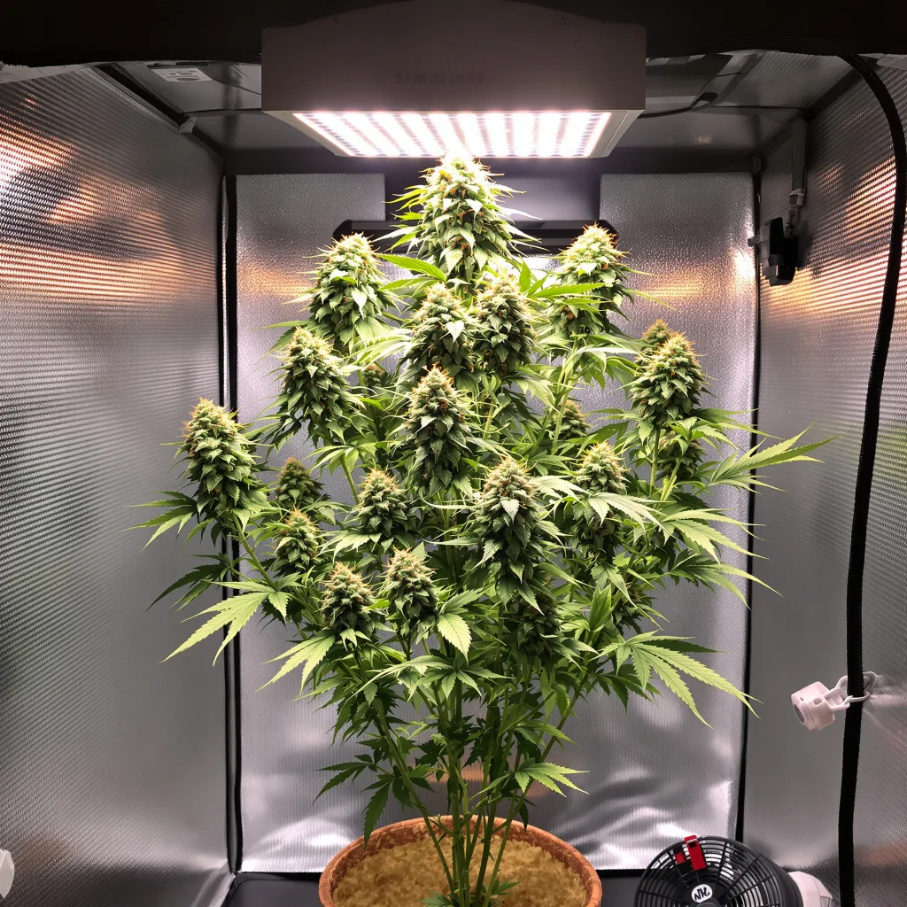 Super Jack cannabis plant in flowering stage — 60-100 cm autoflower