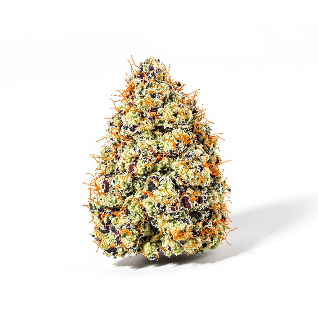 Super Jack 60% indica / 40% sativa flower with visible trichomes