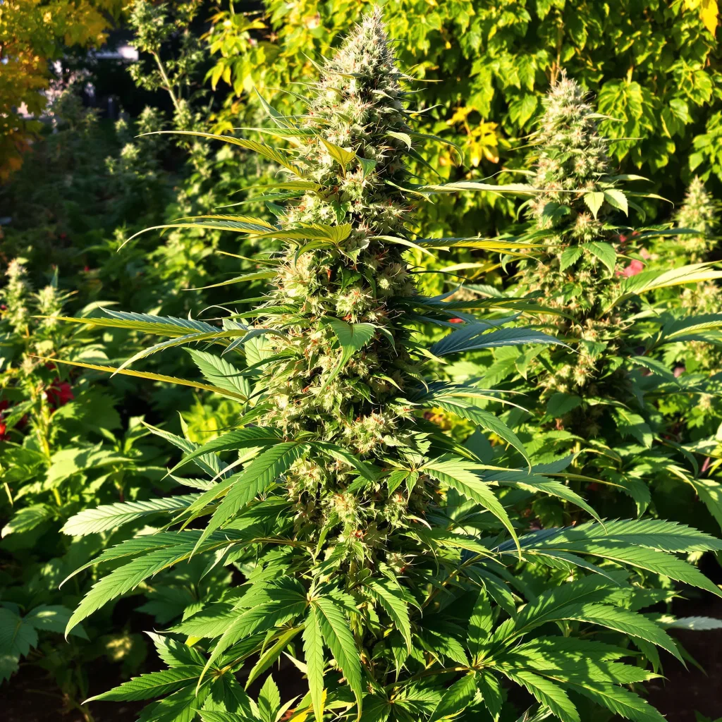 Super Snow Dog 54% indica / 46% sativa flower with visible trichomes