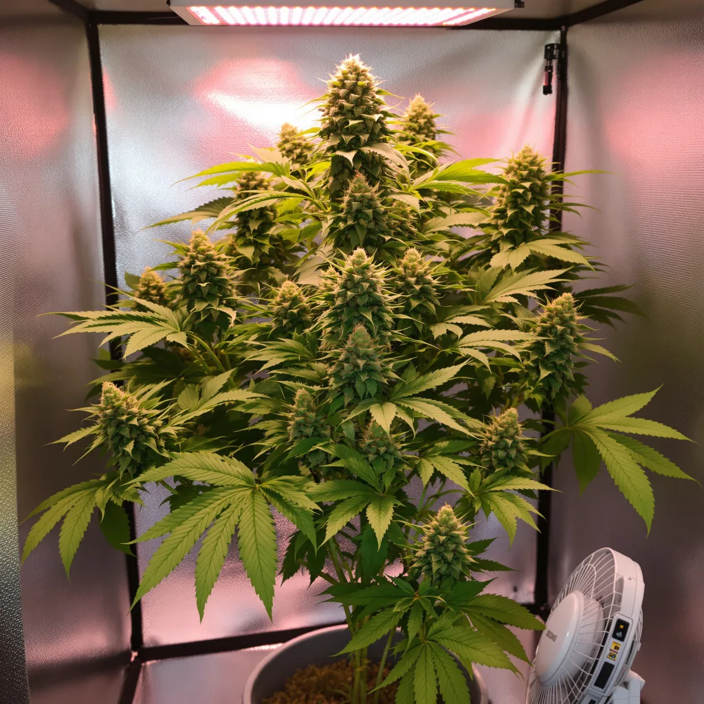 Supergirl cannabis plant in flowering stage — 60-100 cm autoflower