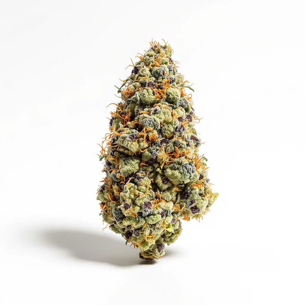 Superman OG 63% indica / 37% sativa flower with visible trichomes