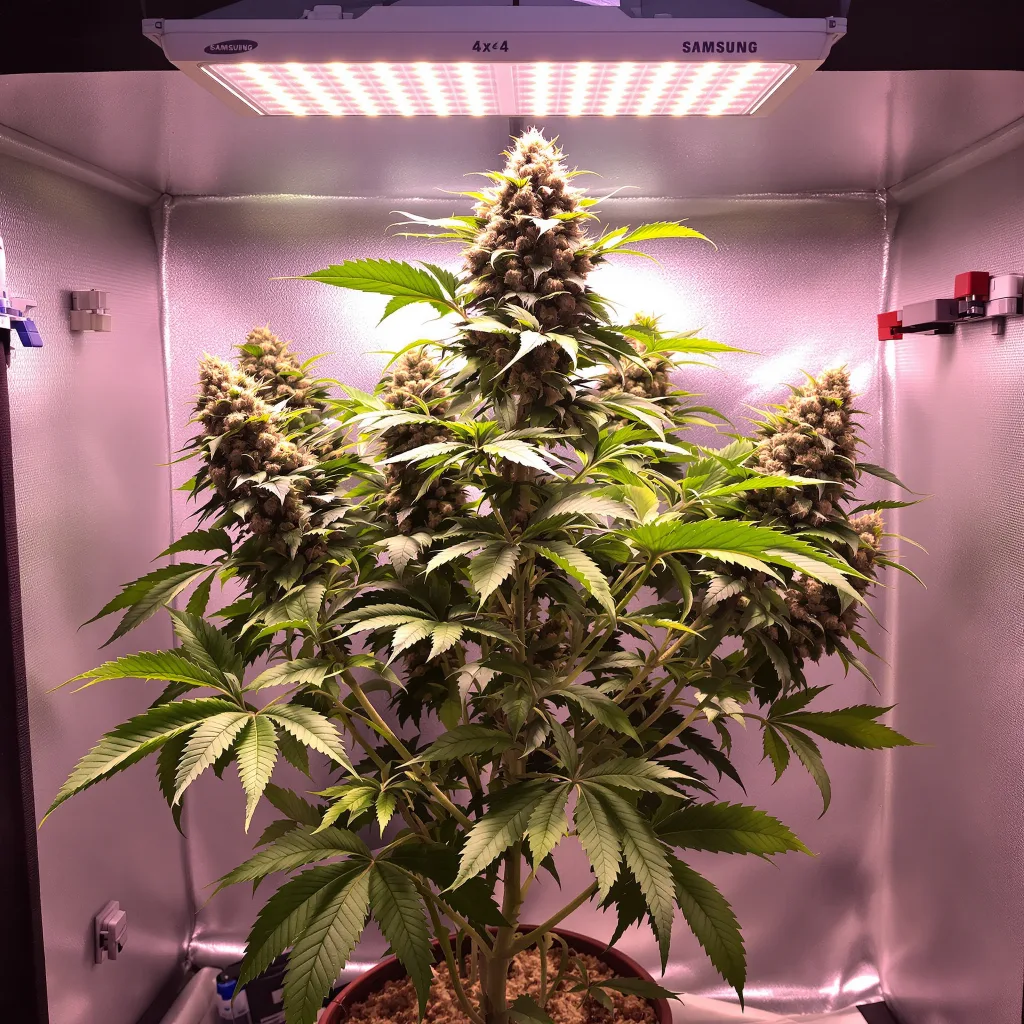 Sweet and Sour Widow cannabis plant in flowering stage — 90-130 cm feminised