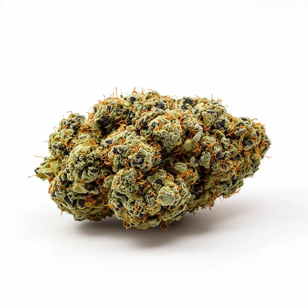 Sweet Deep Grapefruit 70% indica / 30% sativa flower with visible trichomes