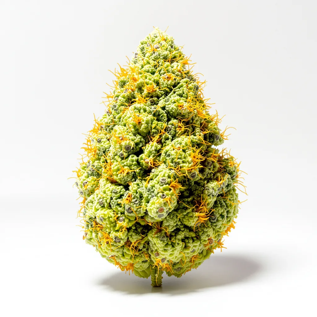 Sweet Diesel 14% indica / 86% sativa flower with visible trichomes