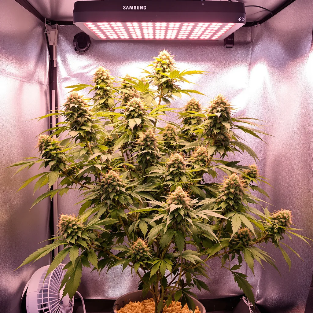 Sweet Nina cannabis plant in flowering stage — 60-100 cm autoflower