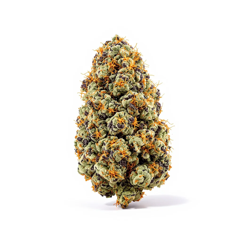 Tangerine Dream 79% indica / 21% sativa flower with visible trichomes