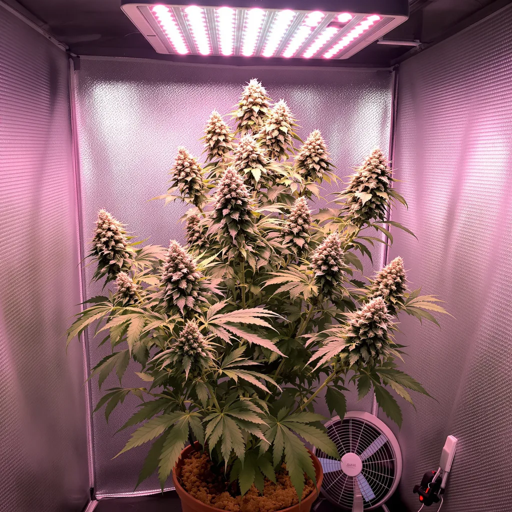Tangerine Haze cannabis plant in flowering stage — 60-100 cm autoflower
