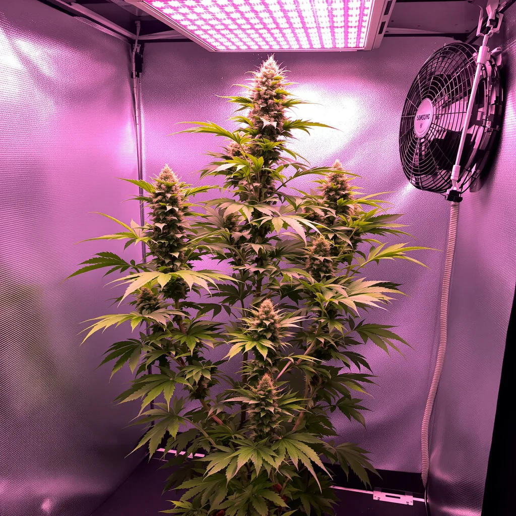 Tangerine Power cannabis plant in flowering stage — 150-200 cm feminised