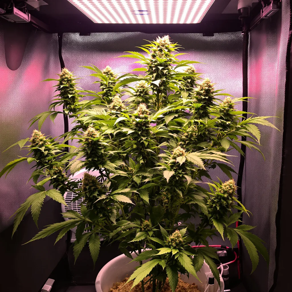 Tangie Dream Book cannabis plant in flowering stage — 120-180 cm feminised