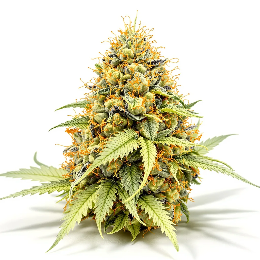 Tangilope 10% indica / 90% sativa flower with visible trichomes