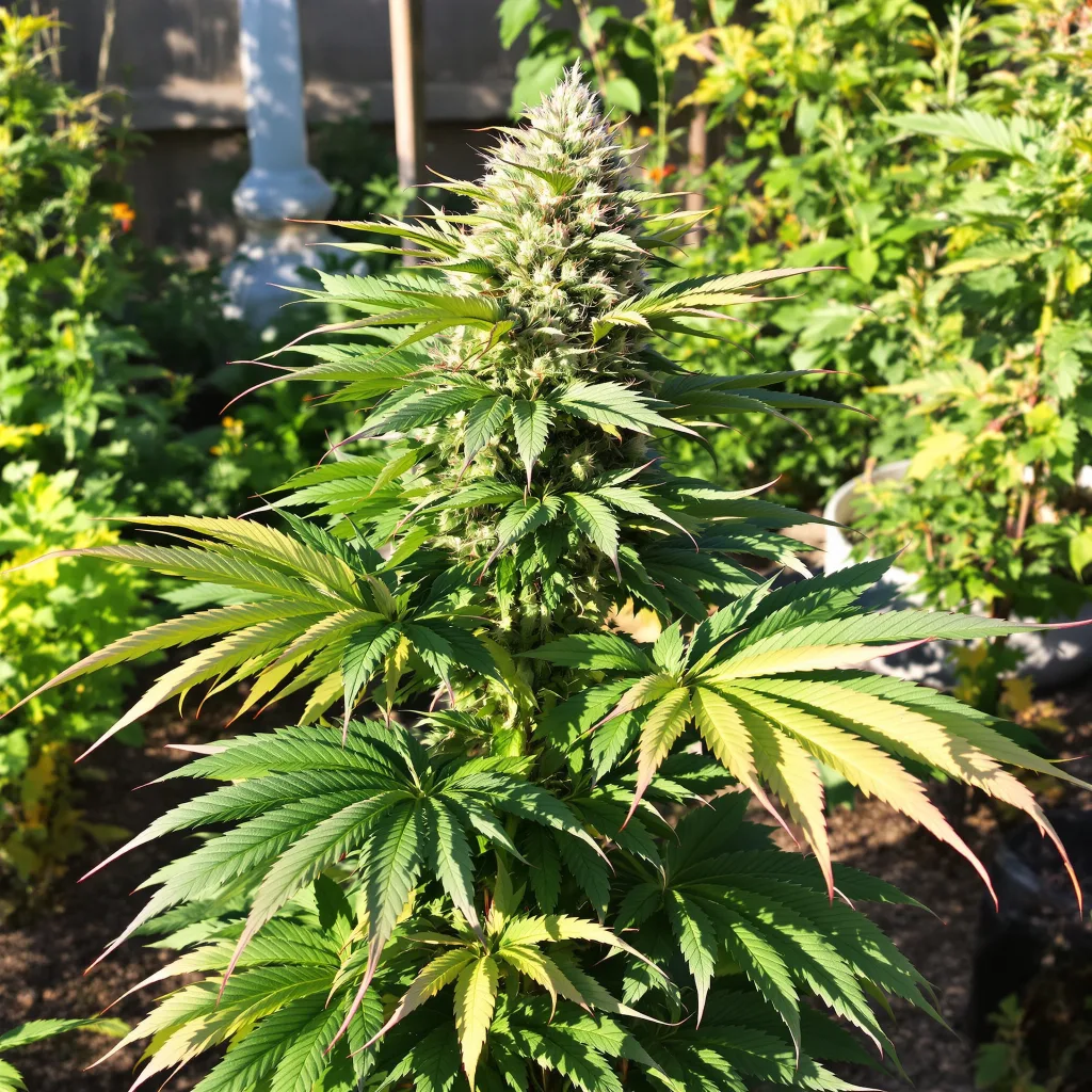The Big Stink 85% indica / 15% sativa flower with visible trichomes