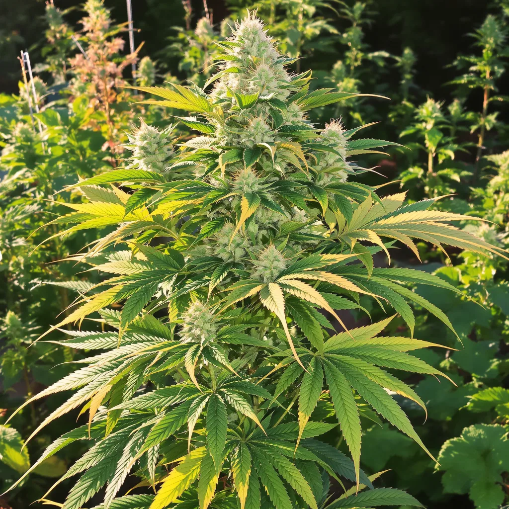 The Sister 77% indica / 23% sativa flower with visible trichomes