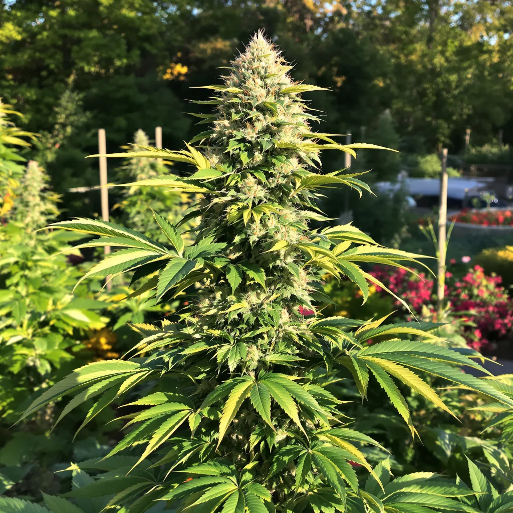 Tiger’s Milk 48% indica / 52% sativa flower with visible trichomes