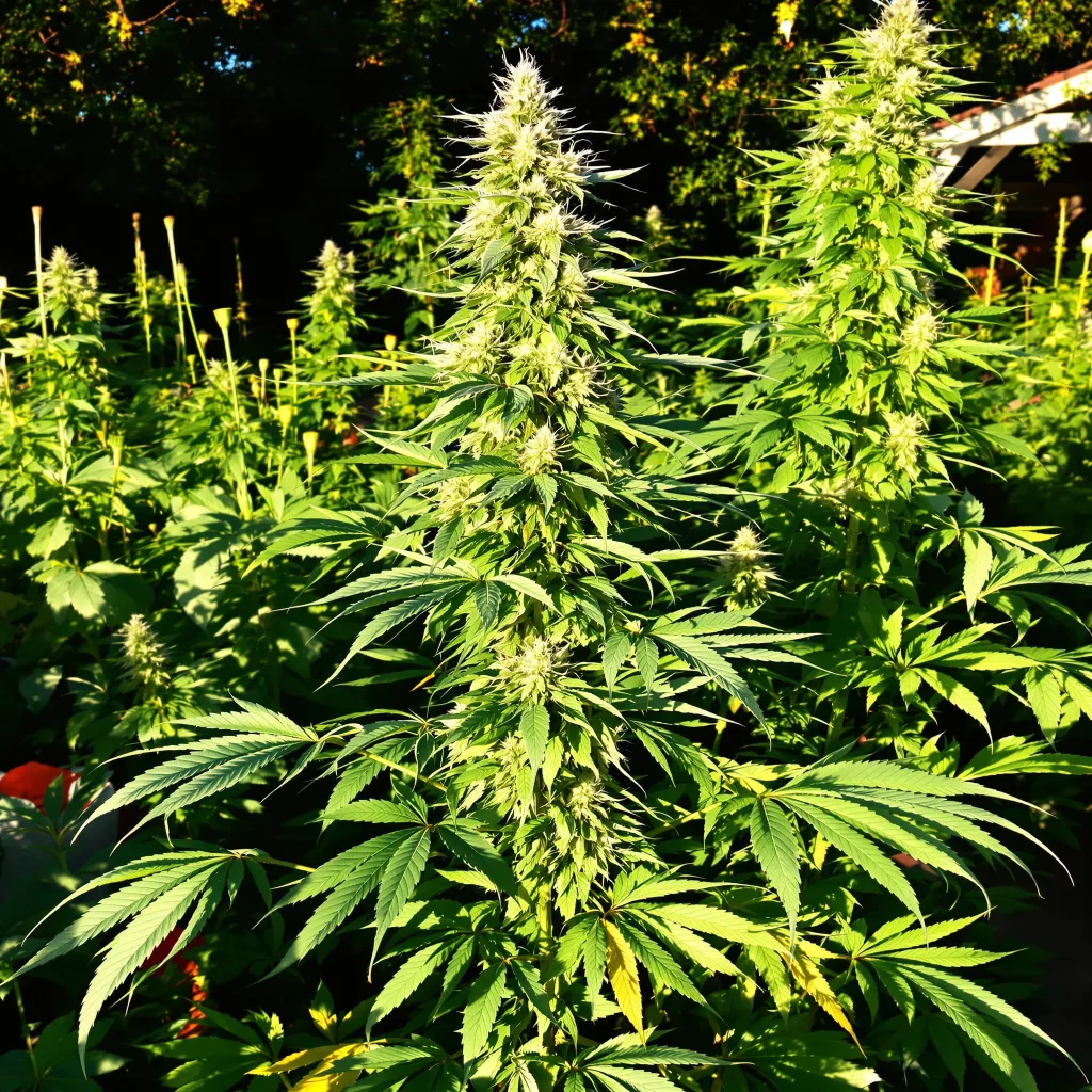 Tree of Life 9% indica / 91% sativa flower with visible trichomes