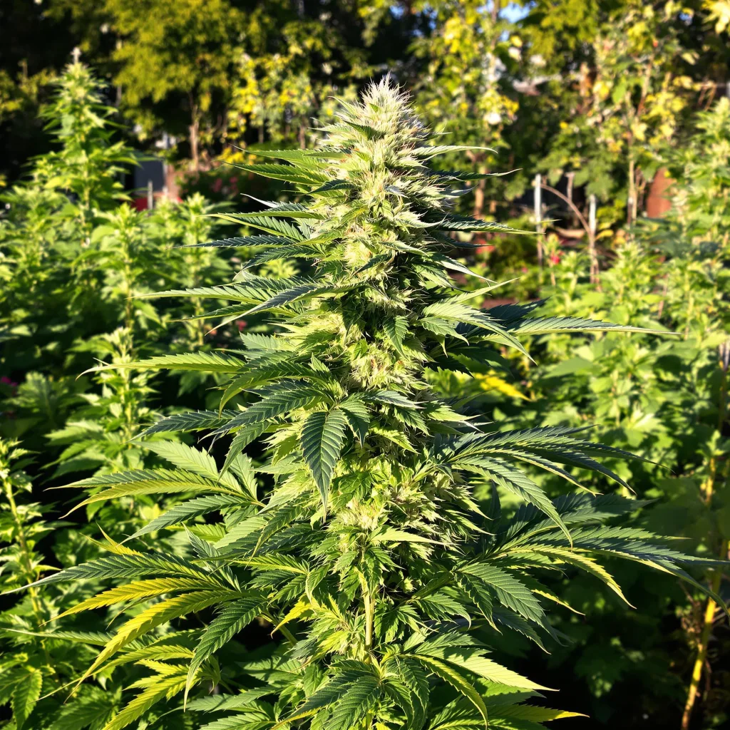 Tropicana Cookies 40% indica / 60% sativa flower with visible trichomes