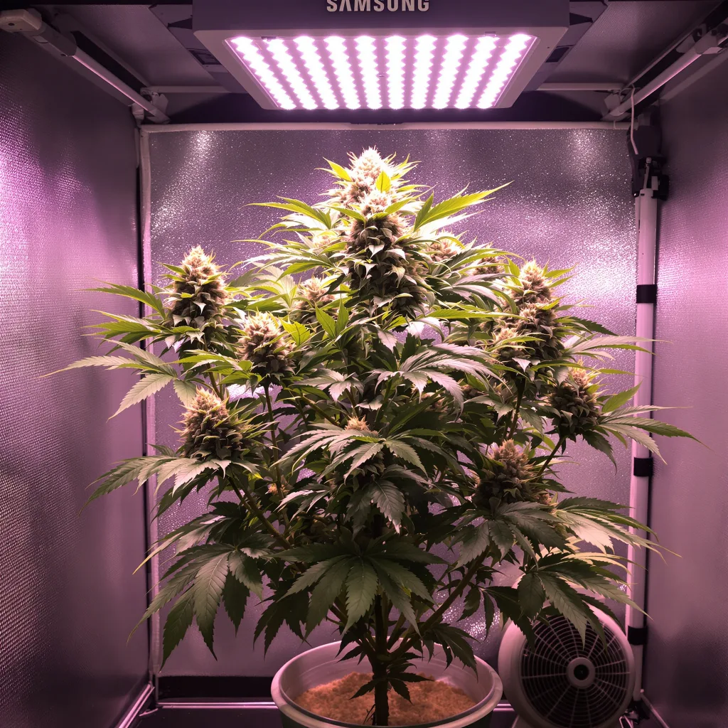 Tropicana Cookies Purple cannabis plant in flowering stage — 100-150 cm feminised
