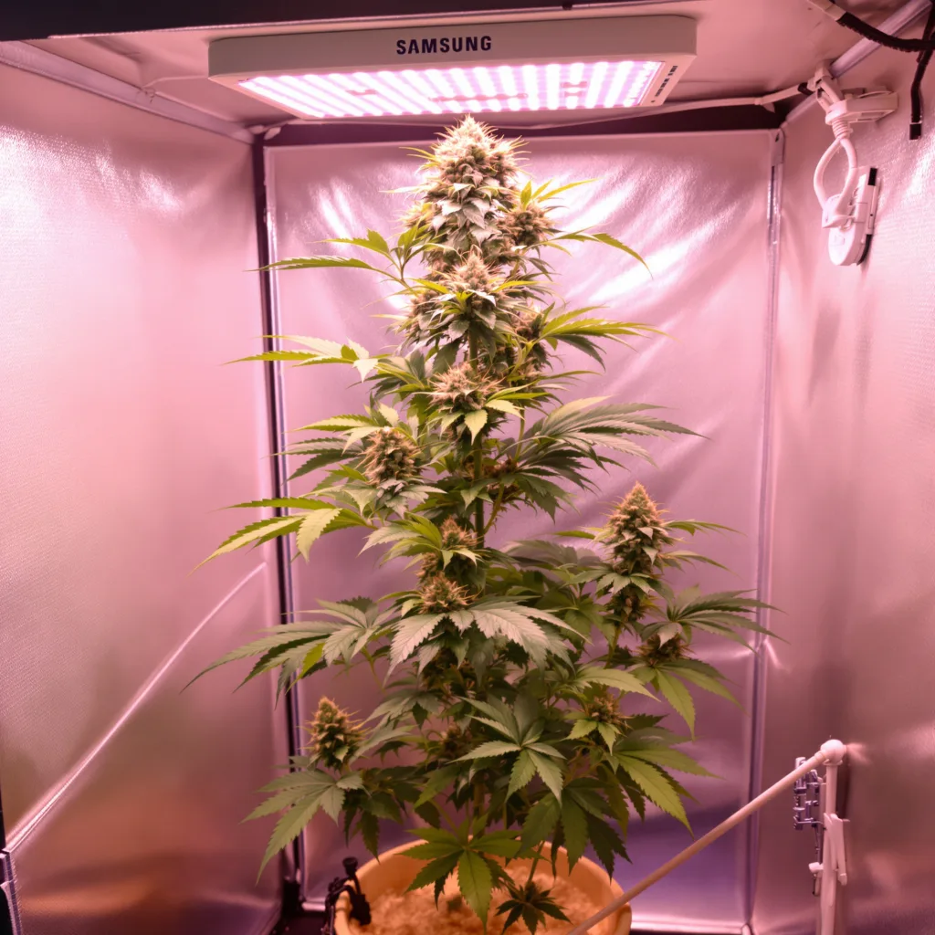 Turbo Mind Warp cannabis plant in flowering stage — 150-200 cm feminised