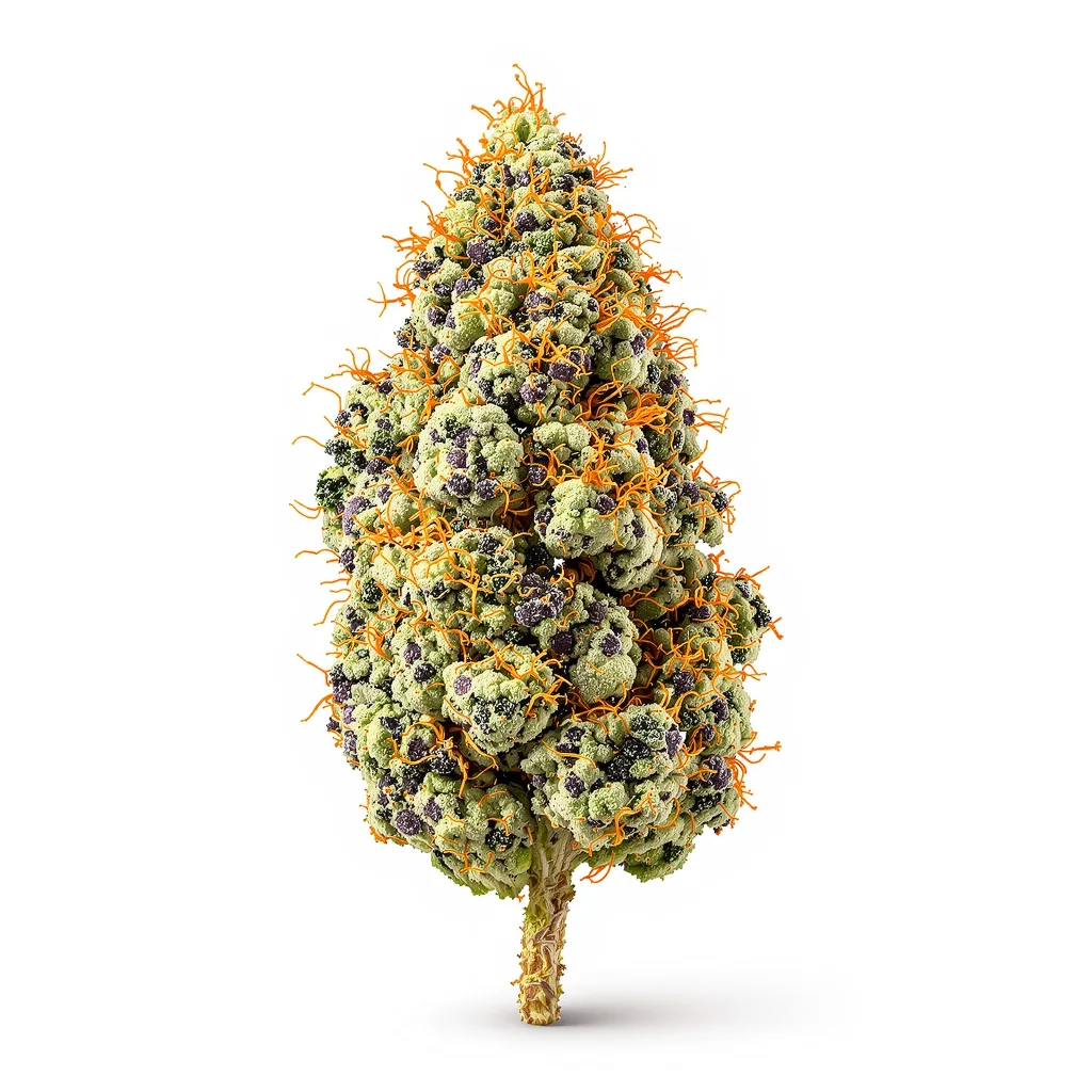 Vader OG 76% indica / 24% sativa flower with visible trichomes