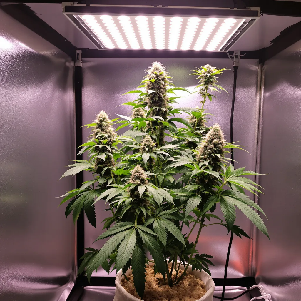Violator Kush cannabis plant in flowering stage — 60-100 cm autoflower