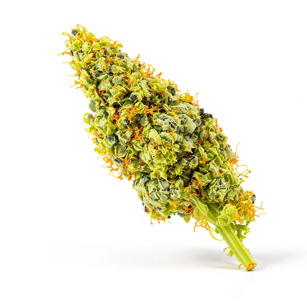 Vortex 20% indica / 80% sativa flower with visible trichomes