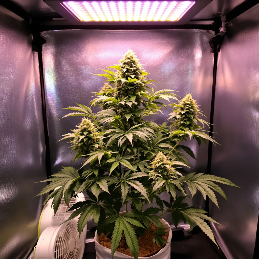 Warlock cannabis plant in flowering stage — 90-130 cm feminised
