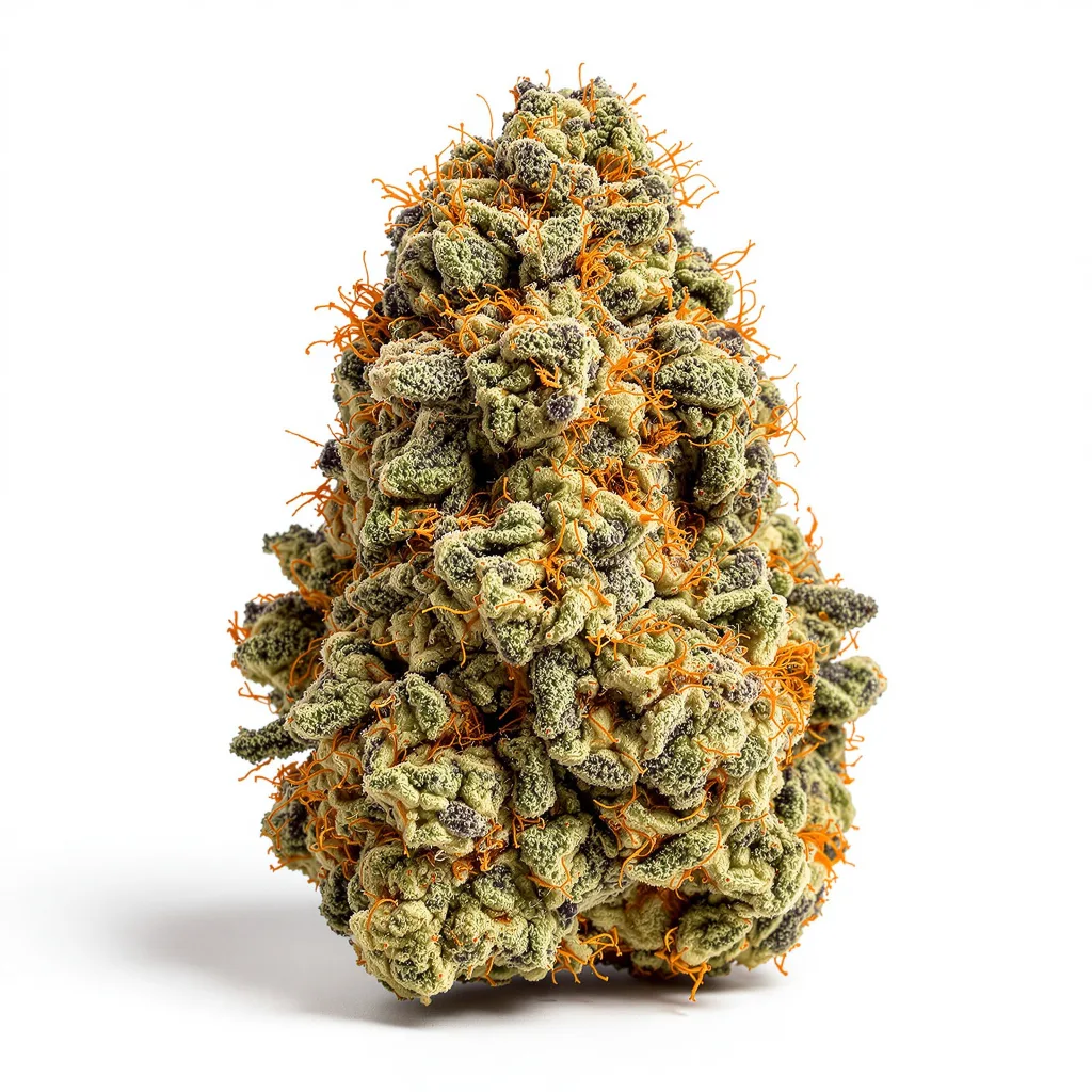 Warlock 74% indica / 26% sativa flower with visible trichomes