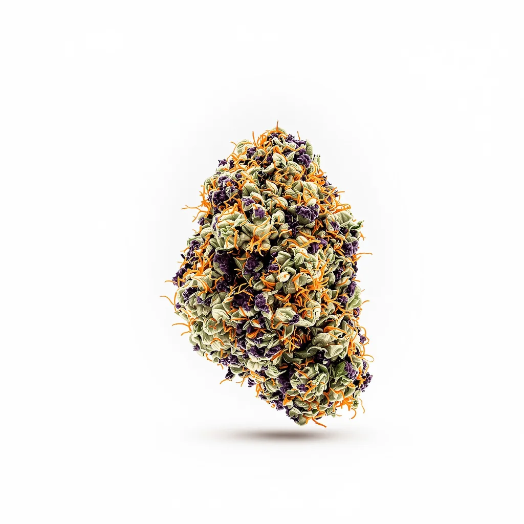 West OG 83% indica / 17% sativa flower with visible trichomes