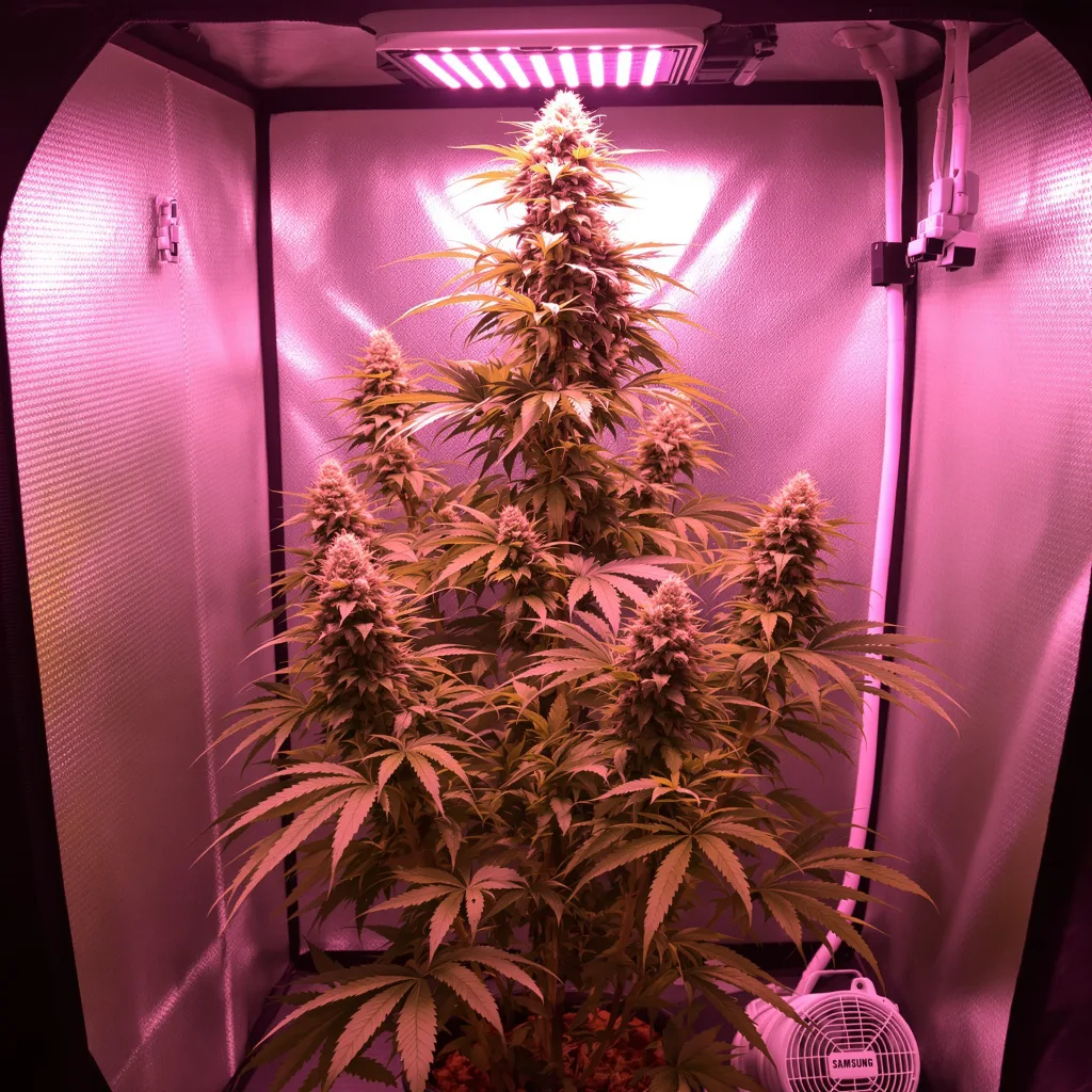 White Buffalo cannabis plant in flowering stage — 150-200 cm feminised