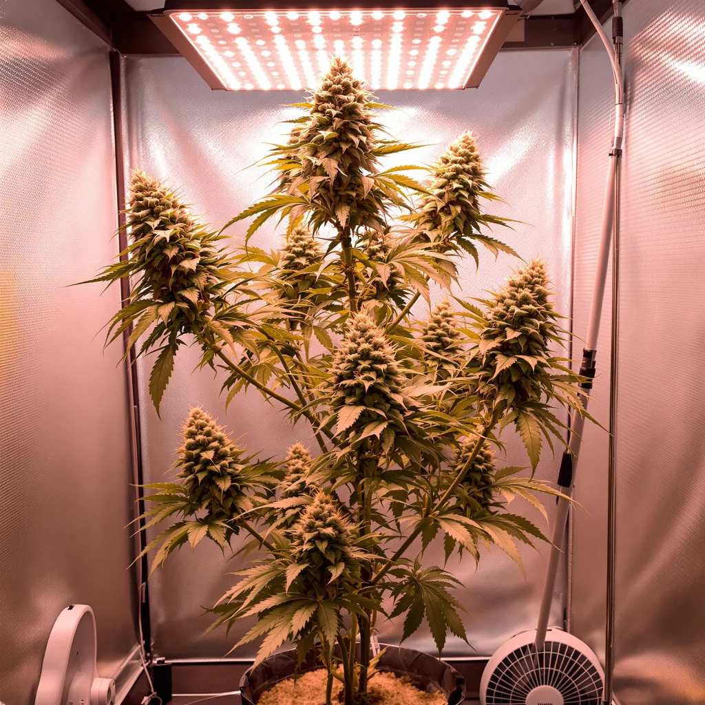 White Gold cannabis plant in flowering stage — 60-100 cm autoflower