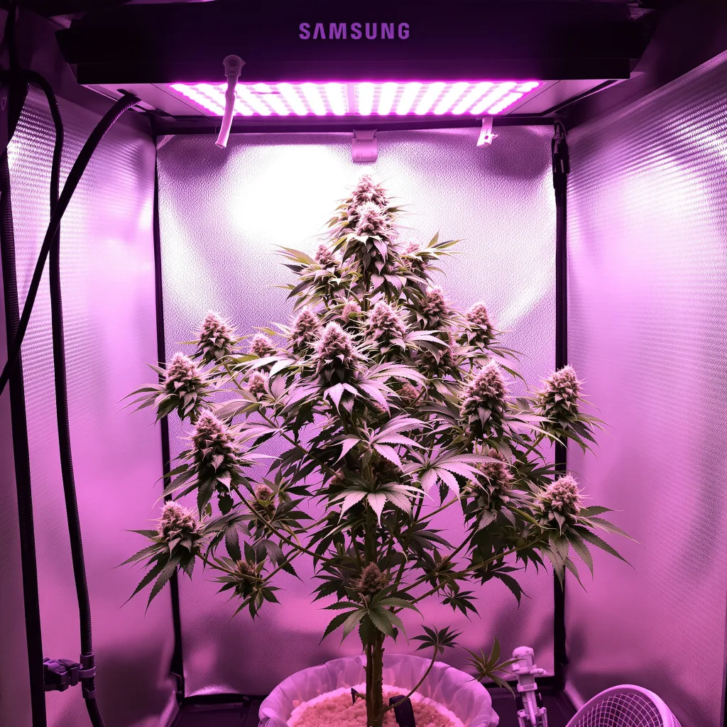 White Lightning cannabis plant in flowering stage — 60-100 cm autoflower