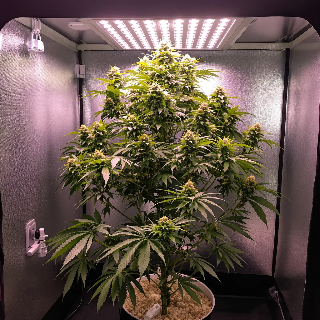 White Nightmare cannabis plant in flowering stage — 60-100 cm autoflower
