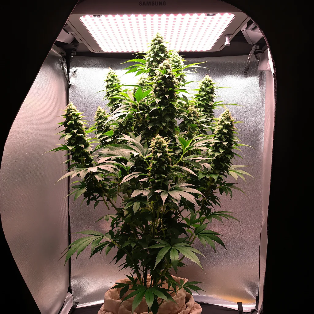 White Widow cannabis plant in flowering stage — 30 - 90 cm autoflower