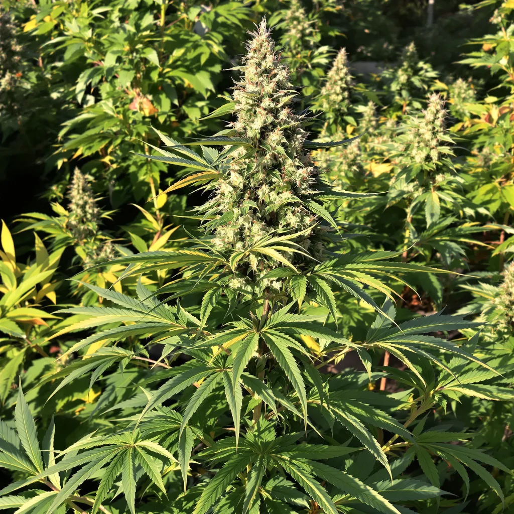 Willy's Wonder 65% indica / 25% sativa flower with visible trichomes