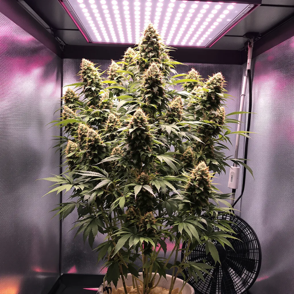 Willys Wonder cannabis plant in flowering stage — 120-180 cm feminised