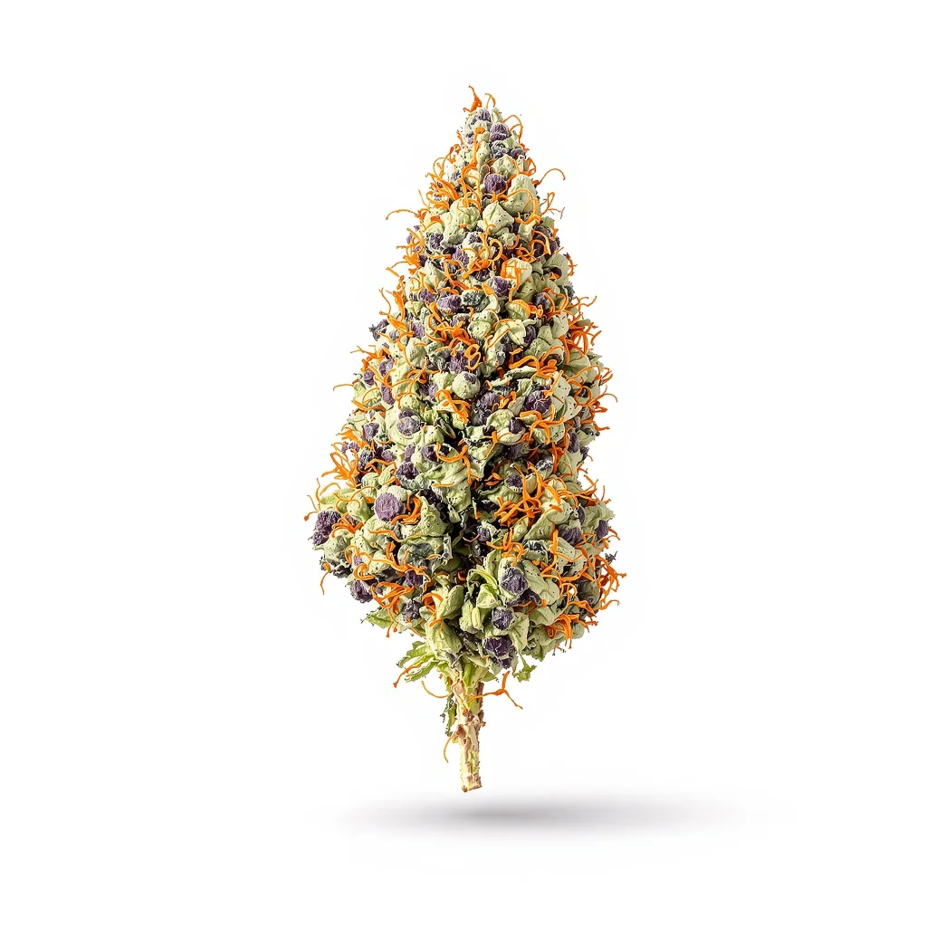 WMD 74% indica / 26% sativa flower with visible trichomes