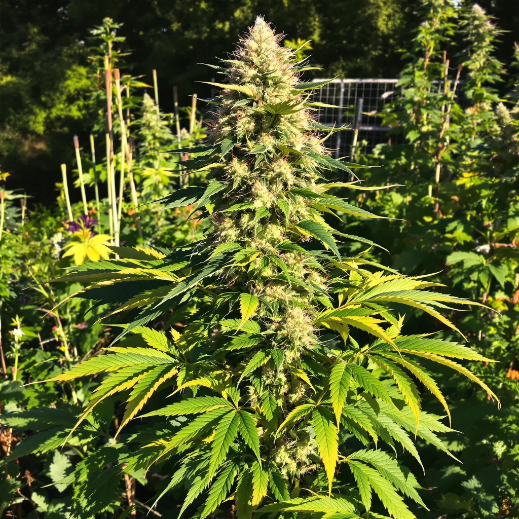 Wonder Woman 51% indica / 49% sativa flower with visible trichomes
