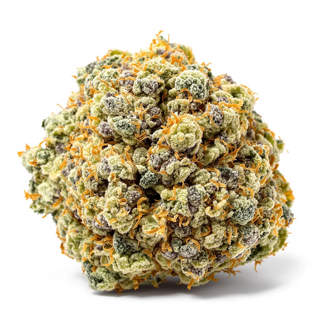Wonder Woman 51% indica / 49% sativa flower with visible trichomes