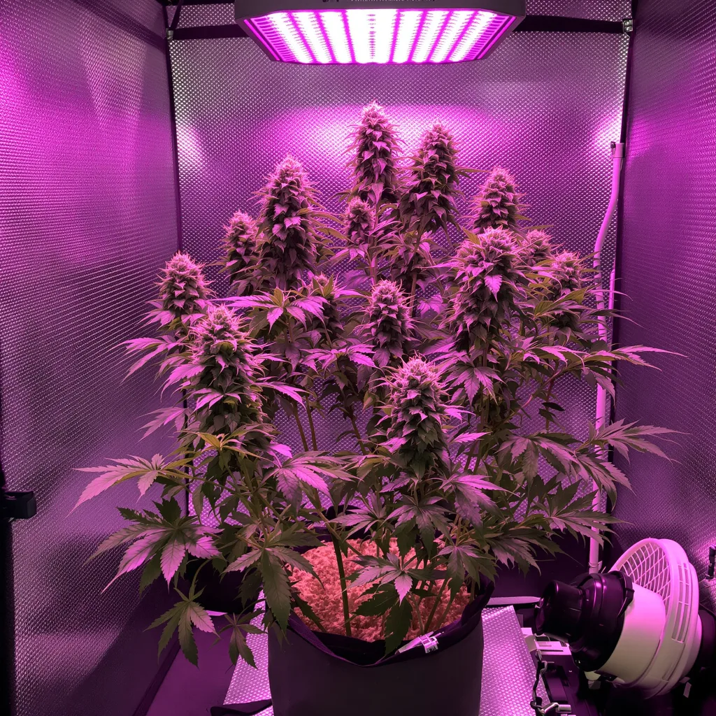 Woody Kush cannabis plant in flowering stage — 90-130 cm feminised