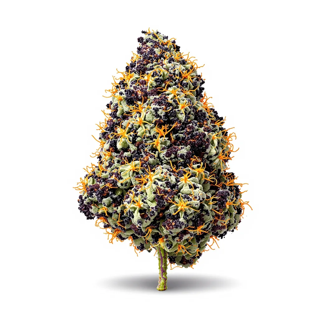 WSU 72% indica / 28% sativa flower with visible trichomes