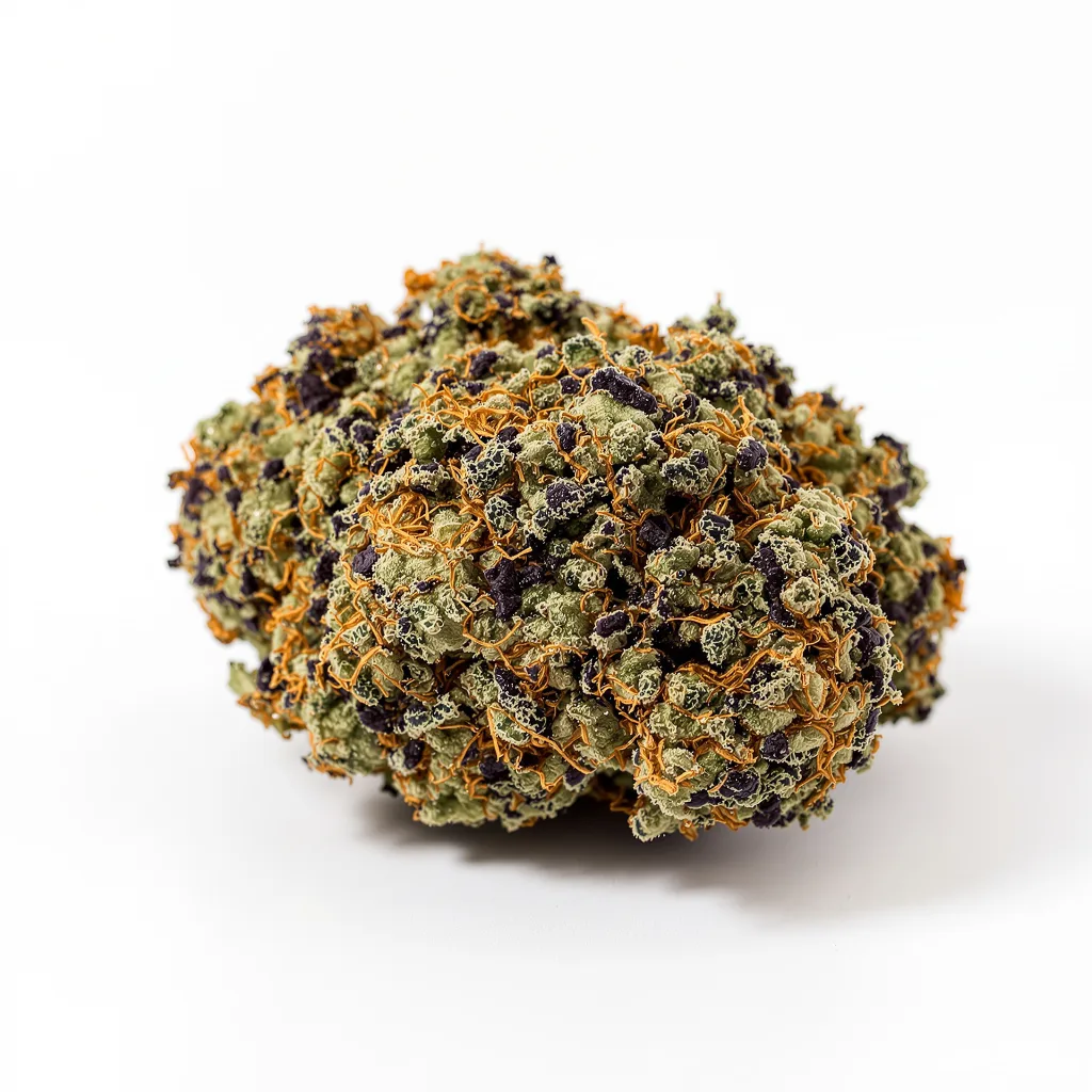 X-Wing 83% indica / 17% sativa flower with visible trichomes