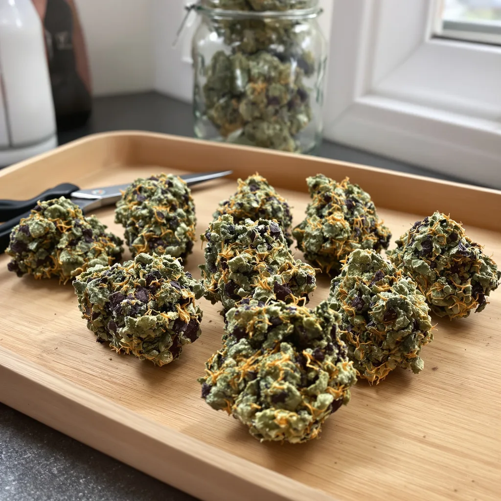 XXX 420 65% indica / 35% sativa flower with visible trichomes